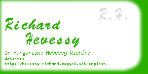 richard hevessy business card
