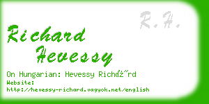 richard hevessy business card